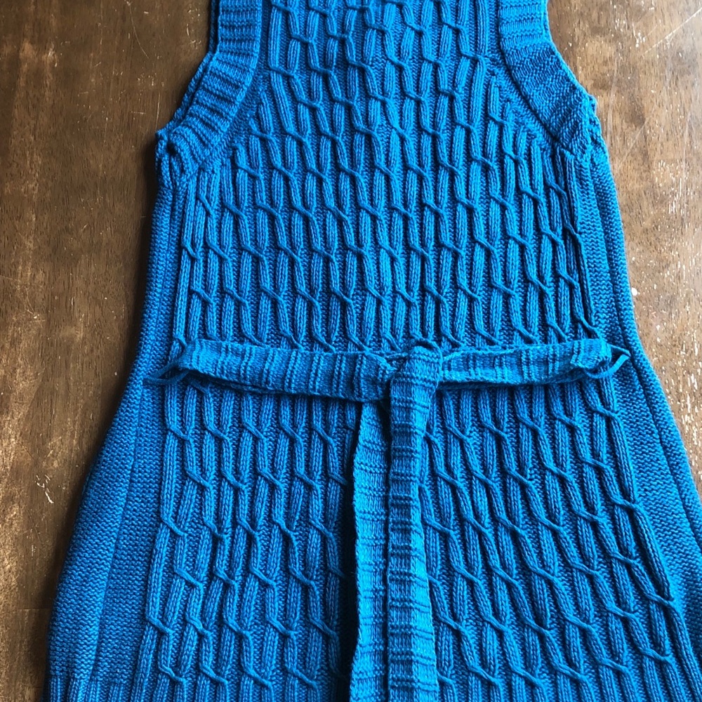 NWT Motto Crochet Sleeveless Teal Vest Size Small - Picture 7 of 8